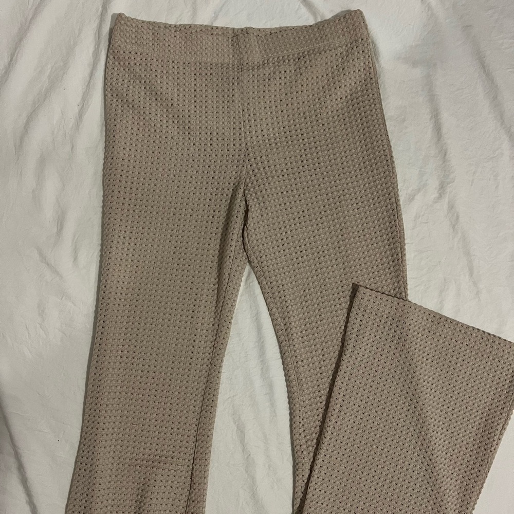 BOGO❗️H&M Cream Crochet Flare Pants w/ Underwear Lining